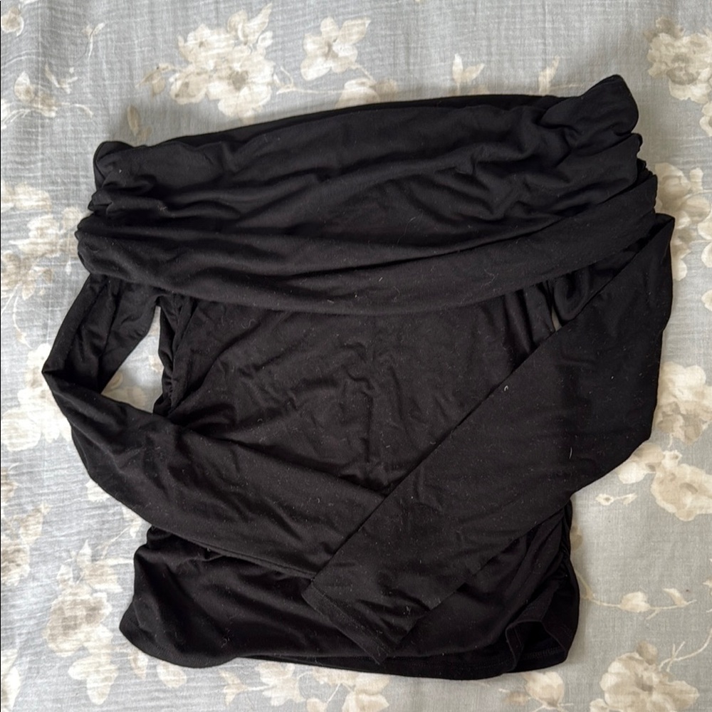 Reformation Black Off-Shoulder Blouse
